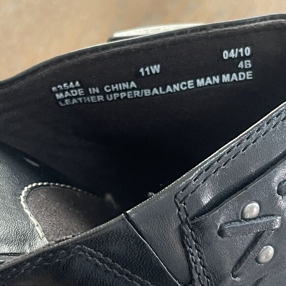 Clarks Bendables Slip On Mule Clog Womens Size 11 Black Leather Mirabelle Buckle - Picture 8 of 10